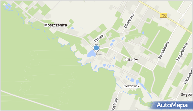 Moszczenica gmina Zgierz, Rydzowa, mapa Moszczenica gmina Zgierz