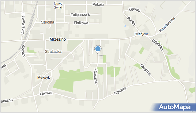 Mrzezino, Rysowa, mapa Mrzezino