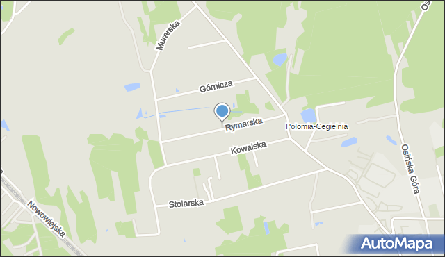 Myszków, Rymarska, mapa Myszków