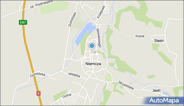 Niemcza, Rynek, mapa Niemcza