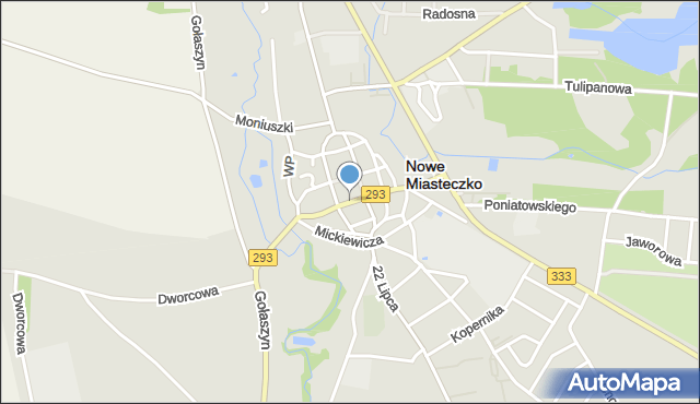 Nowe Miasteczko, Rynek, mapa Nowe Miasteczko