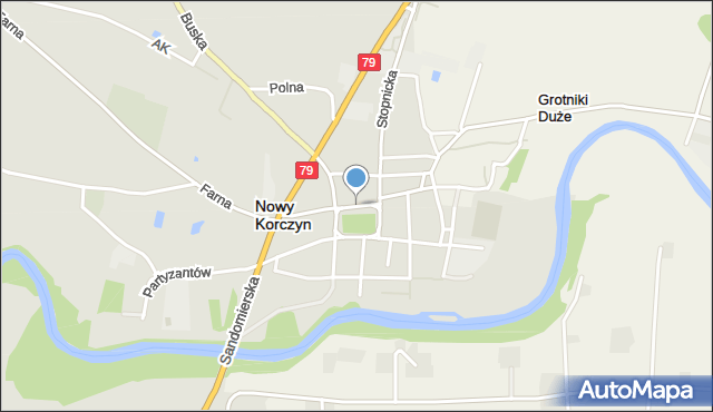 Nowy Korczyn, Rynek, mapa Nowy Korczyn