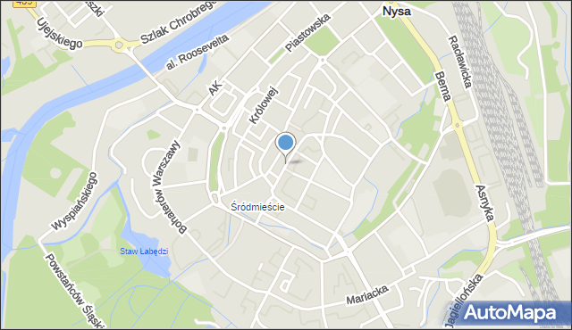 Nysa, Rynek, mapa Nysy