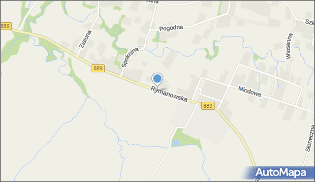 Odrzechowa, Rymanowska, mapa Odrzechowa