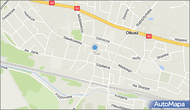Olkusz, Rynek, mapa Olkusz