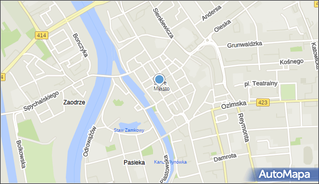 Opole, Rynek, mapa Opola