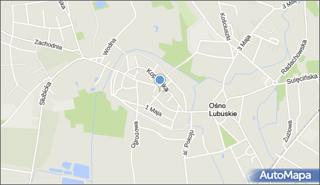 Ośno Lubuskie, Rynek, mapa Ośno Lubuskie