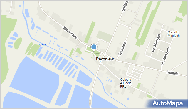 Pęczniew, Rynek, mapa Pęczniew