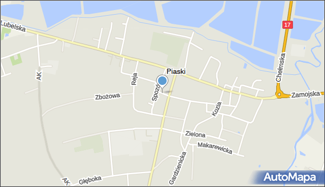 Piaski powiat świdnicki, Rynek, mapa Piaski powiat świdnicki