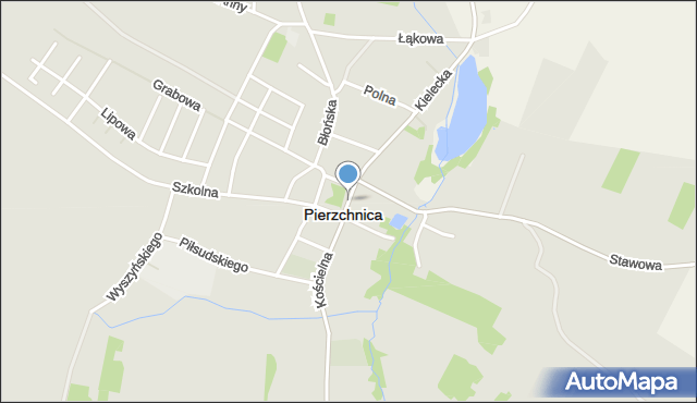 Pierzchnica powiat kielecki, Rynek, mapa Pierzchnica powiat kielecki