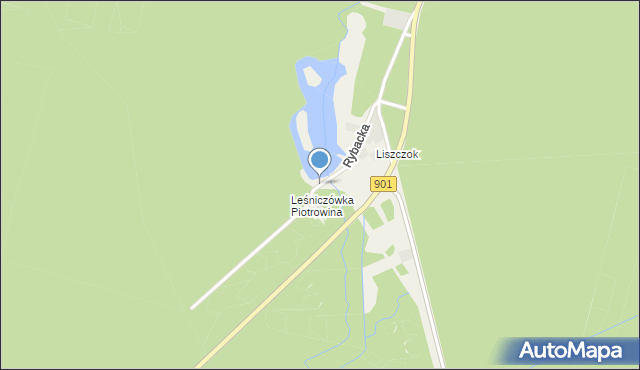 Pietraszów, Rybacka, mapa Pietraszów