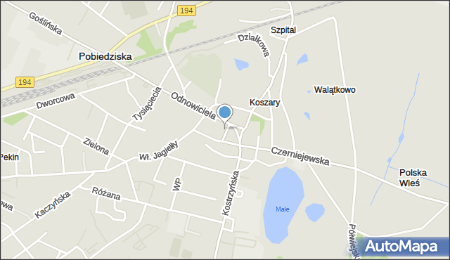 Pobiedziska, Rynek, mapa Pobiedziska