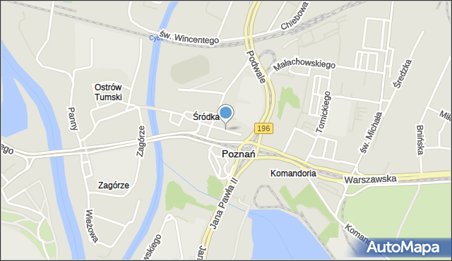 Poznań, Rynek Śródecki, mapa Poznania