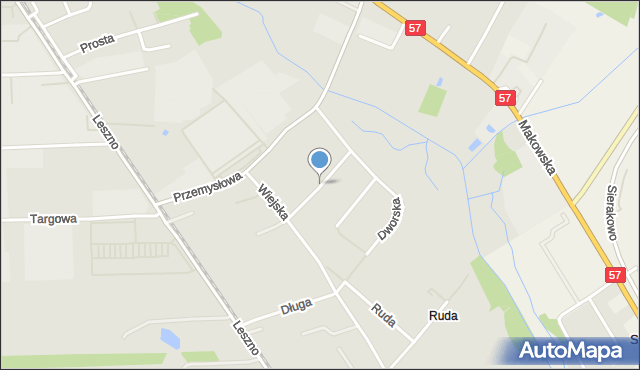 Przasnysz, Rycerska, mapa Przasnysz