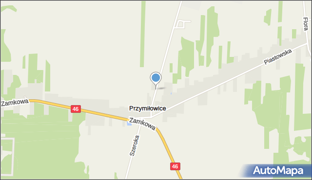 Przymiłowice, Rycerska, mapa Przymiłowice