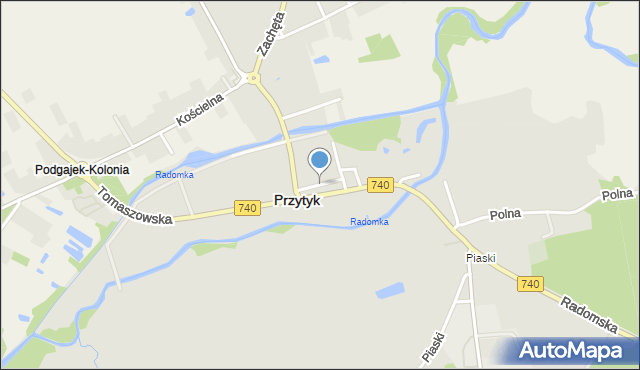 Przytyk, Rynek, mapa Przytyk