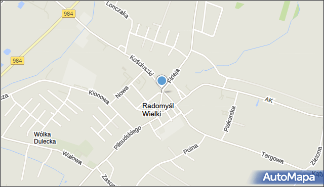 Radomyśl Wielki, Rynek, mapa Radomyśl Wielki