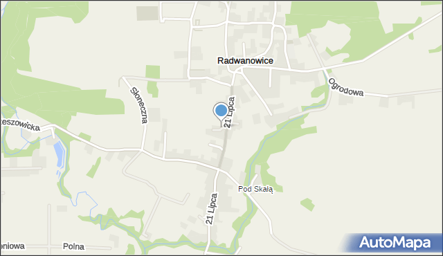 Radwanowice, Rycerska, mapa Radwanowice