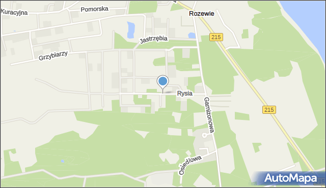 Rozewie, Rysia, mapa Rozewie