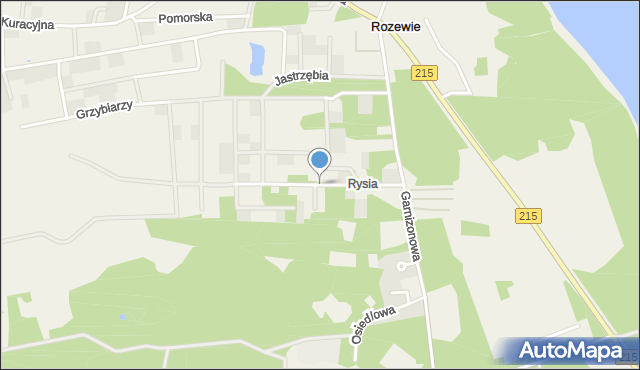 Rozewie, Rysia, mapa Rozewie