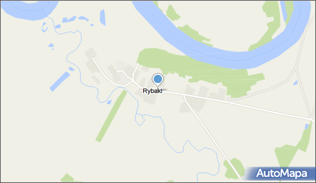 Rybaki gmina Miastkowo, Rybaki, mapa Rybaki gmina Miastkowo