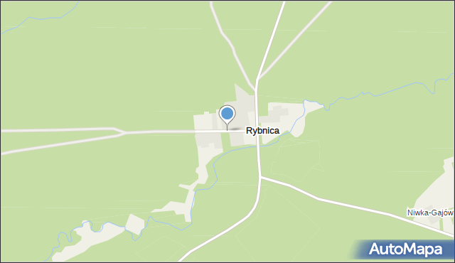 Rybnica gmina Susiec, Rybnica, mapa Rybnica gmina Susiec