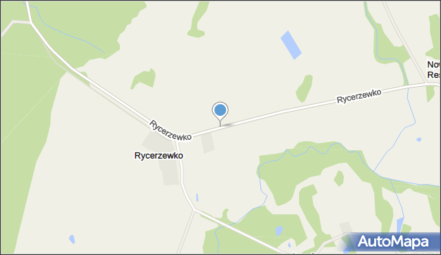 Rycerzewko gmina Świdwin, Rycerzewko, mapa Rycerzewko gmina Świdwin