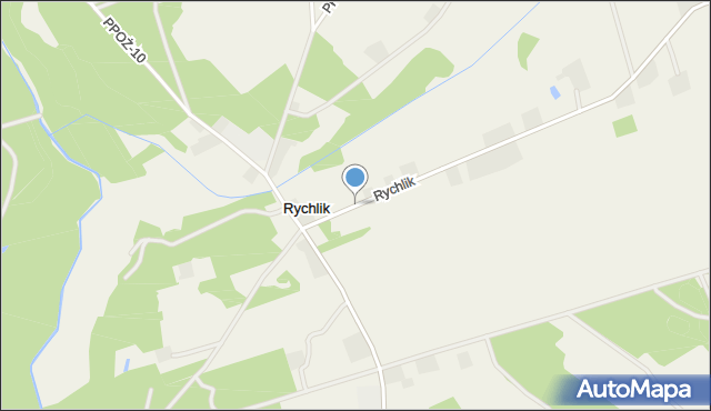 Rychlik gmina Trzcianka, Rychlik, mapa Rychlik gmina Trzcianka