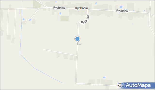 Rychnów gmina Blizanów, Rychnów, mapa Rychnów gmina Blizanów