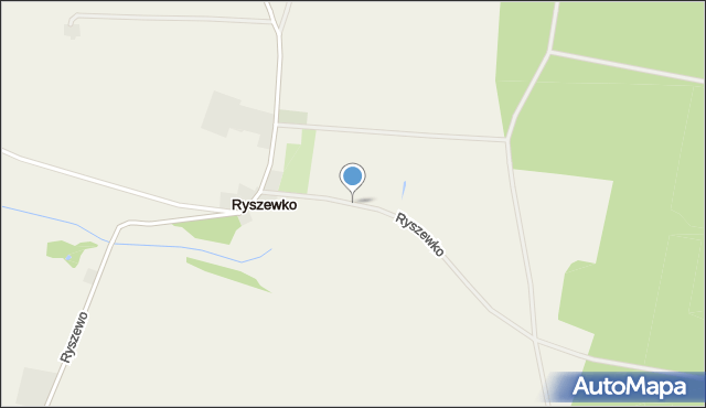 Ryszewko gmina Gąsawa, Ryszewko, mapa Ryszewko gmina Gąsawa