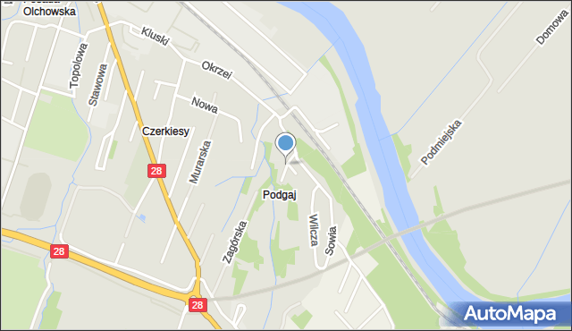 Sanok, Rysia, mapa Sanok