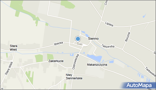 Sienno powiat lipski, Rynek, mapa Sienno powiat lipski