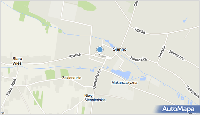 Sienno powiat lipski, Rynek, mapa Sienno powiat lipski