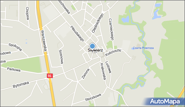 Siewierz, Rynek, mapa Siewierz