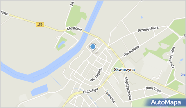 Skwierzyna, Rynek, mapa Skwierzyna