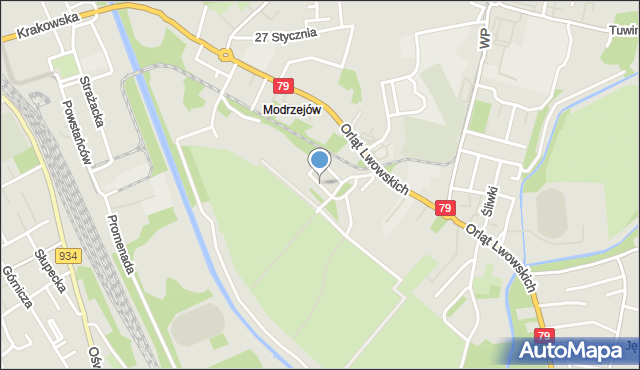 Sosnowiec, Rybacka, mapa Sosnowca