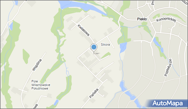 Stara Wieś gmina Wilamowice, Rymarska, mapa Stara Wieś gmina Wilamowice
