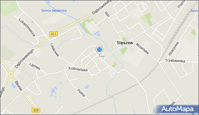 Stęszew, Rynek, mapa Stęszew