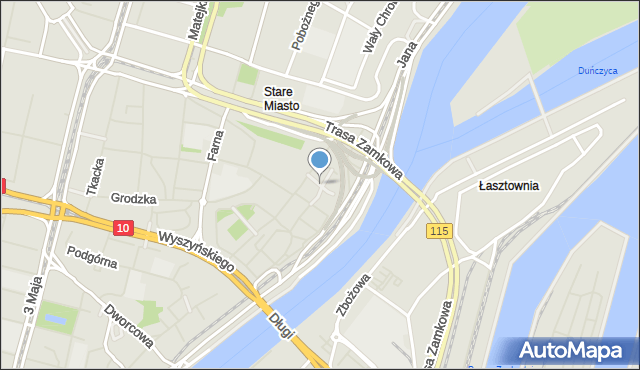 Szczecin, Rybaki, mapa Szczecina