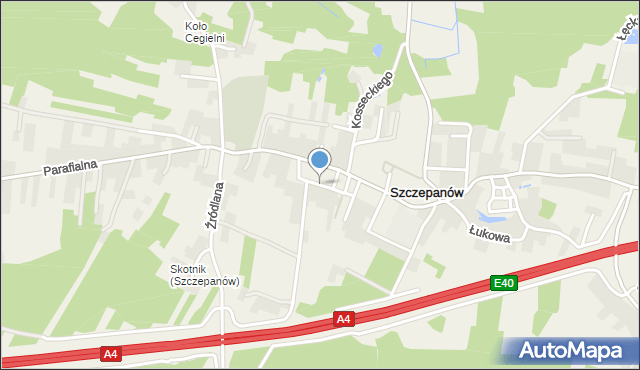 Szczepanów gmina Brzesko, Rynek Szczepanowski, mapa Szczepanów gmina Brzesko