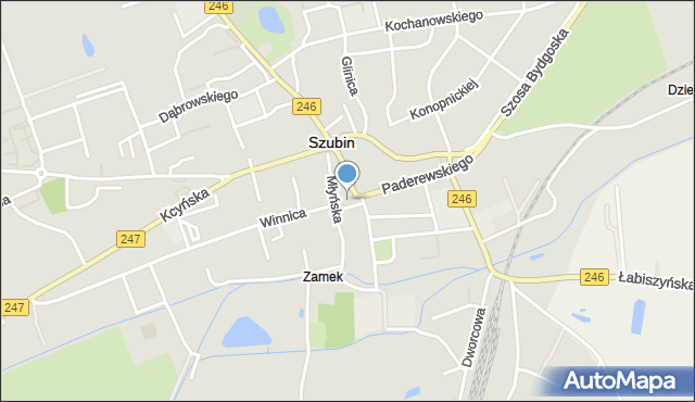 Szubin, Rynek, mapa Szubin