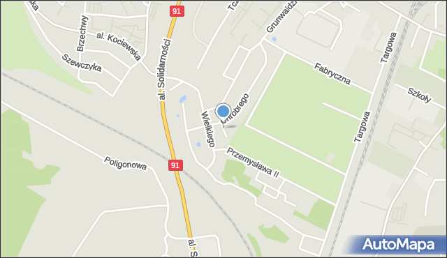 Tczew, Rycerska, mapa Tczew