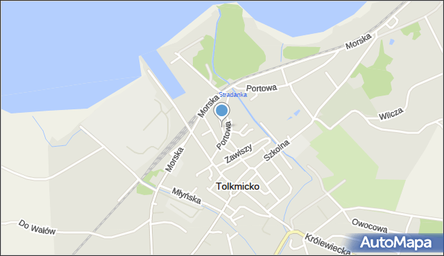Tolkmicko, Rybacka, mapa Tolkmicko