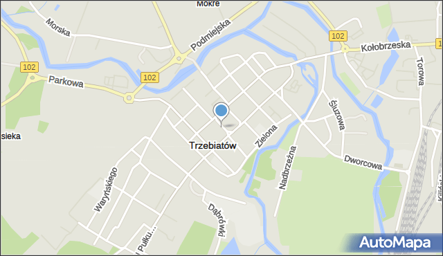 Trzebiatów powiat gryficki, Rynek, mapa Trzebiatów powiat gryficki