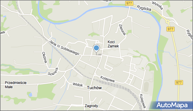 Tuchów, Rynek, mapa Tuchów