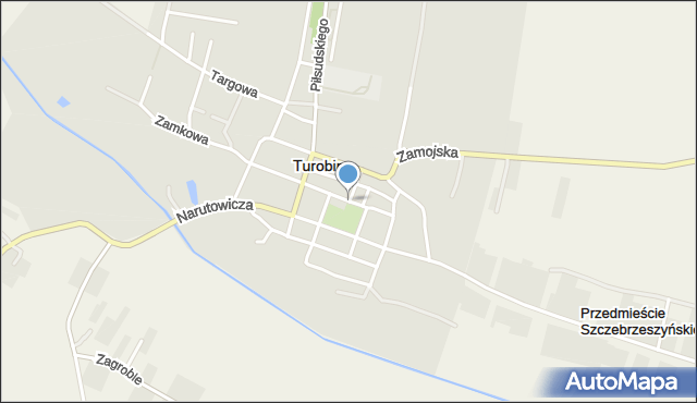 Turobin, Rynek, mapa Turobin