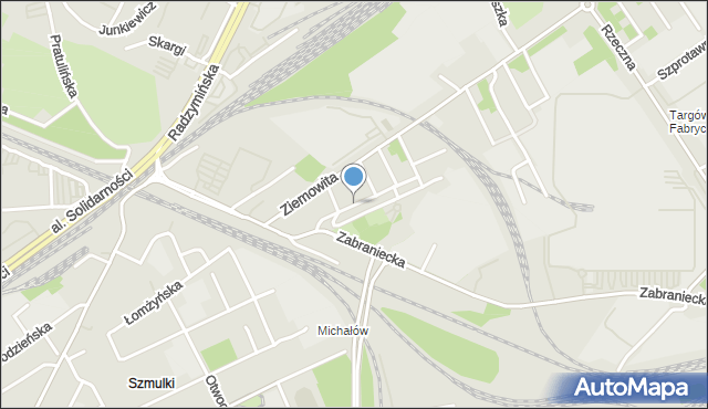 Warszawa, Rybieńska, mapa Warszawy