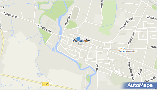 Wieruszów, Rynek, mapa Wieruszów