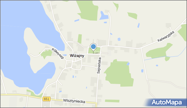 Wiżajny, Rynek, mapa Wiżajny