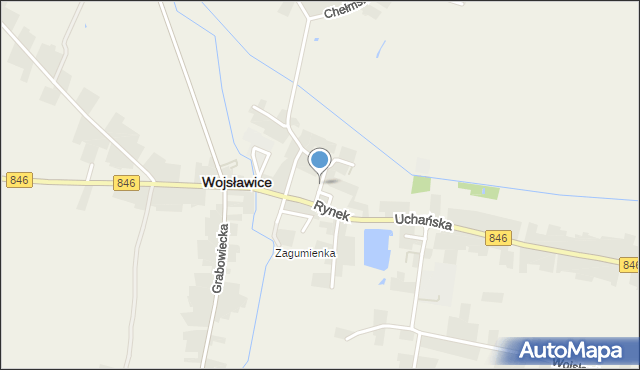Wojsławice powiat chełmski, Rynek, mapa Wojsławice powiat chełmski